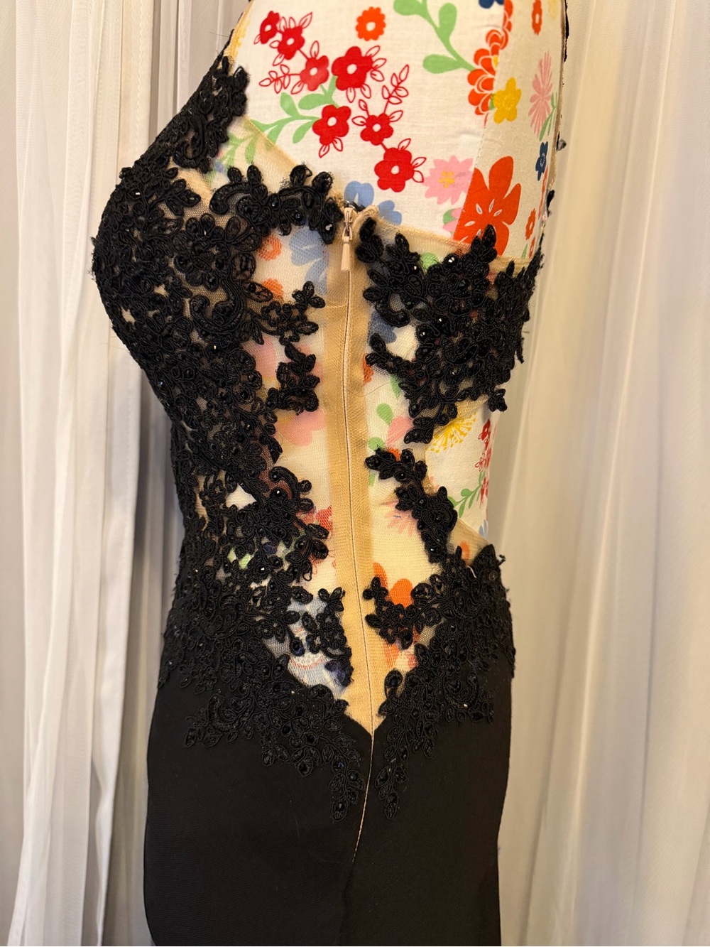 madison james Black Lace Appliqué Prom Gown - Picture 5 of 8